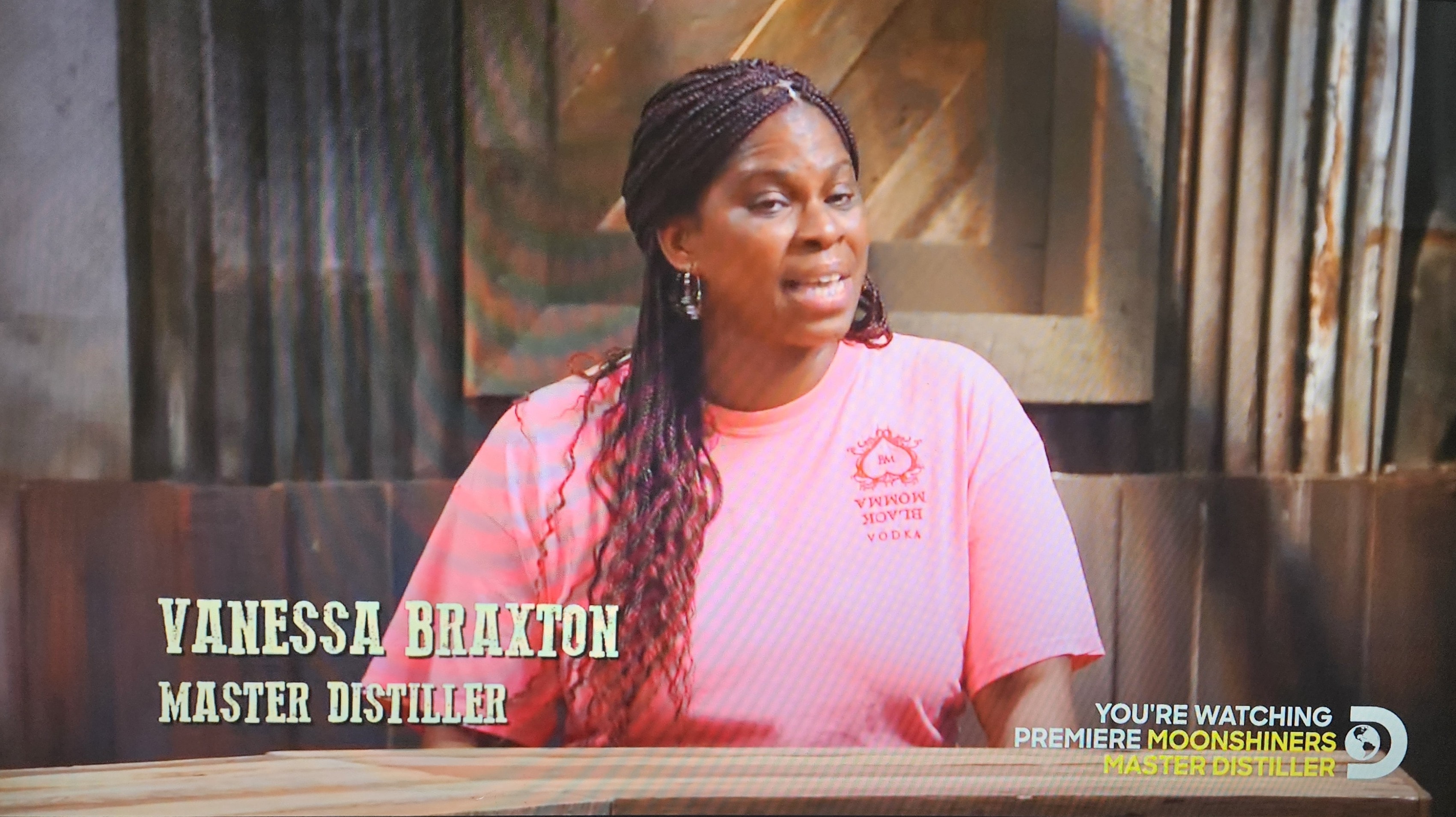 Vanessa Braxton as Guest Judge on Moonshiners: Master Distiller on Discovery Channel